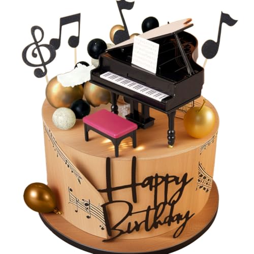 Musik-Kuchenaufsatz, Musiknoten, Kugeln, Kuchendekoration, Gitarre, Kuchendekoration für Musiker, Geburtstagsparty, Rock-Mottoparty Musik-Kuchenaufsatz, Musiknoten, Kugeln, Kuchendekoration, Gitarre, Kuchendekoration für Musiker, Geburtstagsparty, Rock-Mottoparty von BACH AND BOUJEE