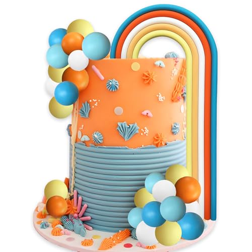 Regenbogenkugeln Tortenaufleger mit Papierfiguren Aufleger für Torten und Kuchen Tortendekoration für den Themengeburtstag Party Dekoration Regenbogenkugeln Tortenaufleger mit Papierfiguren Aufleger für Torten und Kuchen Tortendekoration für den Themengeburtstag Party Dekoration von BACH AND BOUJEE