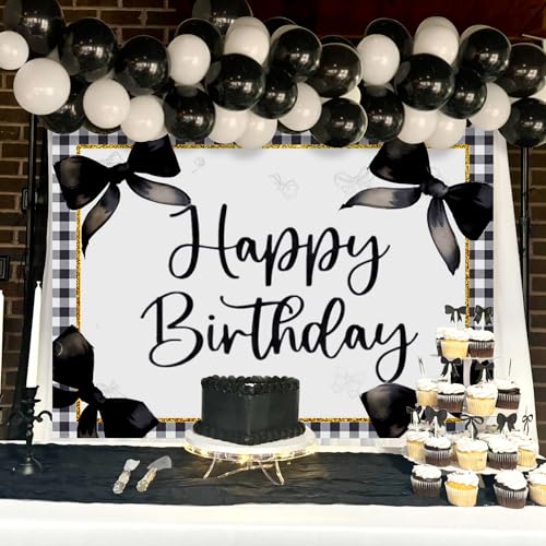 Schwarze Schleife Geburtstag Banner Bowknot Happy Birthday Banner Bogen Banner Schleife Geburtstag Dekorationen Schleifen Geburtstag Dekoration Schwarze Schleife Geburtstag Banner Bowknot Happy Birthday Banner Bogen Banner Schleife Geburtstag Dekorationen Schleifen Geburtstag Dekoration von BACH AND BOUJEE