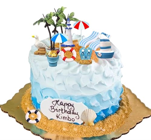 Surfbrett Sommer Strand Tortendekoration Surf Geburtstagstorte Topper für Schwimmen Strand Party Moana Geburtstag Babyshower Party Supplies von BACH AND BOUJEE
