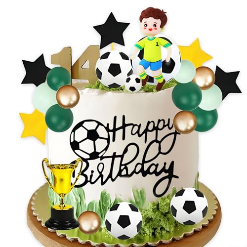 Tortendeko Fussball Tortenaufleger Deko Geburtstag Kinder Fußball Kuchendeko Jung Geschenke für Party Torten Deko Tortendeko Fussball Tortenaufleger Deko Geburtstag Kinder Fußball Kuchendeko Jung Geschenke für Party Torten Deko von BACH AND BOUJEE