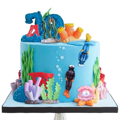 Unter dem Meer Kuchen Toppers Ozean Taucher Aquanaut Cupcake Toppers Unter dem Meer Party Dekorationen Ozean Meer Thema Baby Shower Geburtstag Party Kuchen Dekorationen von BACH AND BOUJEE