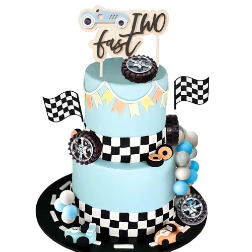 Zwei Schnelle Tortenaufleger Blau Rennwagen Geburtstag Dekorationen Party Supplies Gefälligkeiten Für Racing Car Checkered Flag Geburtstag Party Dekorationen Zubehör Zwei Schnelle Tortenaufleger Blau Rennwagen Geburtstag Dekorationen Party Supplies Gefälligkeiten Für Racing Car Checkered Flag Geburtstag Party Dekorationen Zubehör von BACH AND BOUJEE