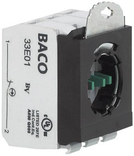 BACO 333E12 Kontaktelement mit Befestigungsadapter 1 Öffner, 1 Schließer tastend 600V 1St. von BACO