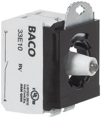BACO 333ERAGL10 Kontaktelement, LED-Element mit Befestigungsadapter 1 Schließer Grün tastend 24V 1 von BACO