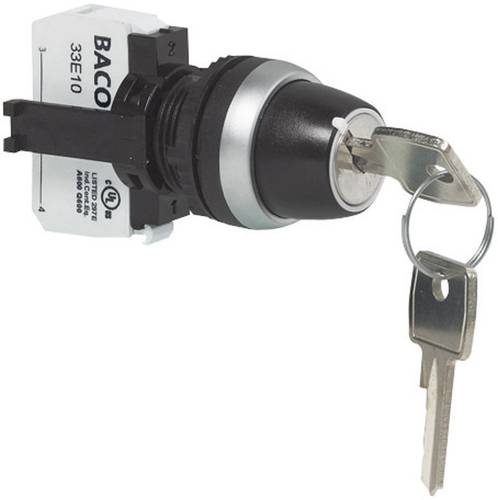 BACO BAL21LA00G L21LA00G Schlüsselschalter Frontring Kunststoff, verchromt 1 x 45° 1St. von BACO