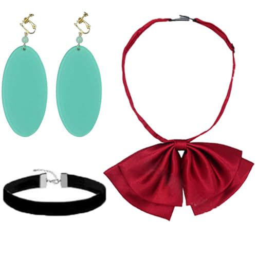 BAEHEU Anime Momo Ayase Cosplay Ohrringe Choker rote Fliege Outfit Momo Kostüm Zubehör für Frauen, Mehrfarbig, Einheitsgröße BAEHEU Anime Momo Ayase Cosplay Ohrringe Choker rote Fliege Outfit Momo Kostüm Zubehör für Frauen, Mehrfarbig, Einheitsgröße von BAEHEU