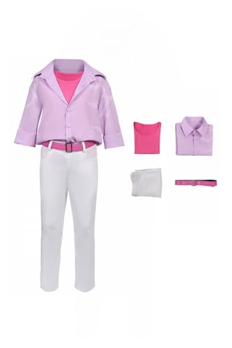 BAEHEU Jin Cosplay Kostüm Outfits Anzug Pop Hunter Costume The Saj Boys Cosplay Halloween Karneval Jin Rosa 140 von BAEHEU