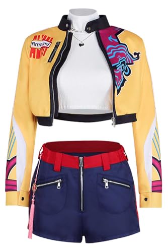 BAEHEU Kpop Hunter Rumi Kostüm Cosplay Costume HUNTR/X Leader Outfits Jacke Halloween Karneval M von BAEHEU