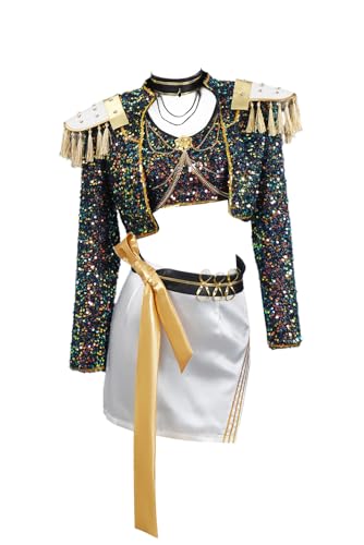 BAEHEU Rui Cosplay Golden Kostüm Mra Zoy Pop Hunter HUNTR/X Costume Merch Anime Cosplay Halloween Karneval Rui 130 BAEHEU Rui Cosplay Golden Kostüm Mra Zoy Pop Hunter HUNTR/X Costume Merch Anime Cosplay Halloween Karneval Rui 130 von BAEHEU