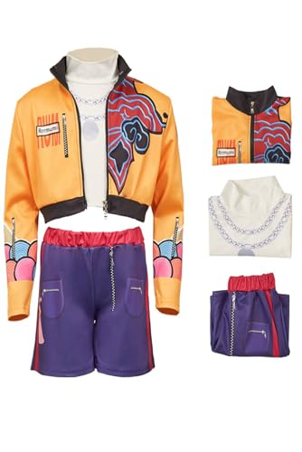 BAEHEU Rumi Cosplay Pop Hunter Kostüm Zoy Mira HUNTR/X Merch Costume Anime Cosplay Outfits Halloween Karneval Rumi 140 von BAEHEU