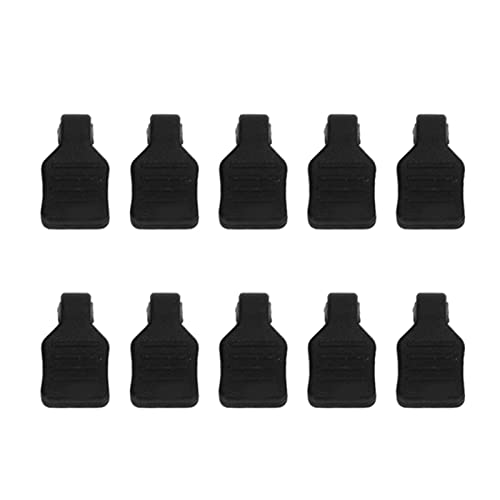BAFOVY 10pcs Silikon-Eisen-RC-Karosserieklammern RC-Autoverbesserer RC-Pin-Clips mit Anti-Drop-Design Einfache Installation für 1/18 1/24 Fernbedienungsauto (Black) von BAFOVY