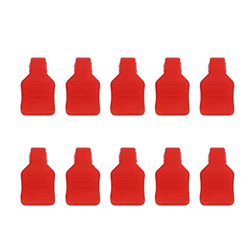 BAFOVY 10pcs Silikon-Eisen-RC-Karosserieklammern RC-Autoverbesserer RC-Pin-Clips mit Anti-Drop-Design Einfache Installation für 1/18 1/24 Fernbedienungsauto (Rot) von BAFOVY