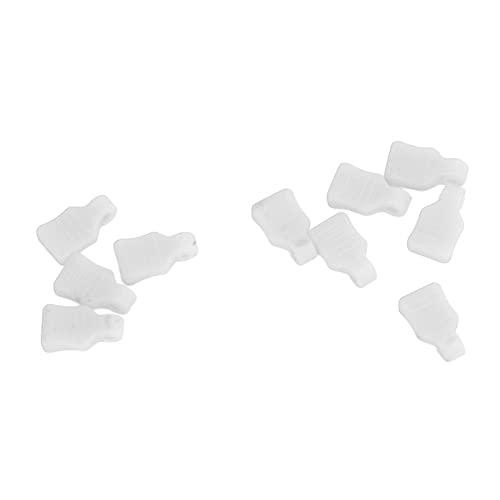 BAFOVY 10pcs Silikon-Eisen-RC-Karosserieklammern RC-Autoverbesserer RC-Pin-Clips mit Anti-Drop-Design Einfache Installation für 1/18 1/24 Fernbedienungsauto (White) von BAFOVY