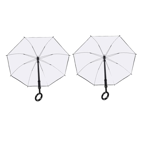 BAFOVY 2pcs Wassersprühen von Regenschirmen für -Auszug Im Freien Wassersprayspielzeug mit 6 M (ABS/PVC, 8-RIB-Design) (Transparent) von BAFOVY