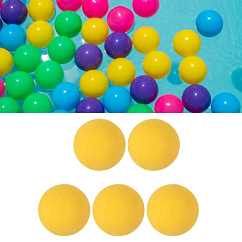 BAFOVY 5pcs 6 Cm Hüpfballoge, Gummi -Hand -Übungsbälle, Therapie und Stressabbau, Geeignet für und Erwachsene, für Schwimmbäder, Ozeane, Strände (YELLOW) von BAFOVY