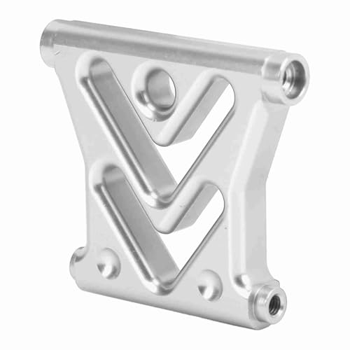 BAFOVY Aluminiumlegierung Vordere Stoßfänger RC-Auto-Frontlünette Schockabsorbing Anti-Collision-Schutz für 1/10 Fernbedienungsfahrzeuge Wie Axial RBX10 mit Hochfestem Upgrade-Zubehör (Silver) von BAFOVY