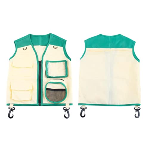 BAFOVY Kids Explorer Kostüm Set Explorer Weste und Hut Set Explorer Kit für Mädchen mit Verstellbarem Hut Lebhafte Taschen für Outdoor-Abenteuer Rollenspiel (1) von BAFOVY