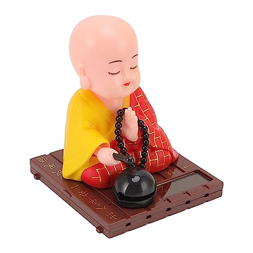 BAFOVY Kleine Buddha-Statue, Solarbetriebene Buddhistische Mönchspuppe, Automatische Fischschlag-Mönchsfigur, Kleine Buddha-Statue mit Eingebautem Solarpanel, Auto-A BAFOVY Kleine Buddha-Statue, Solarbetriebene Buddhistische Mönchspuppe, Automatische Fischschlag-Mönchsfigur, Kleine Buddha-Statue mit Eingebautem Solarpanel, Auto-A von BAFOVY