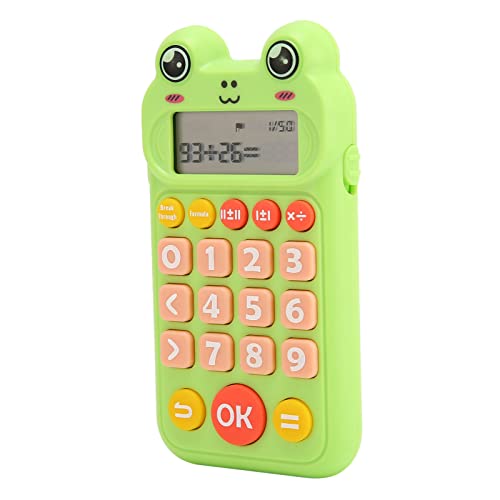 BAFOVY LCD-Bildschirm Kinderrechner, Hautfreundliches Material, Spracheingabeaufforderungen und LCD-Bildschirm, Vielseitiges Bildungsinstrument, Benutzerfreundliches Design, Lustiges (Green) von BAFOVY