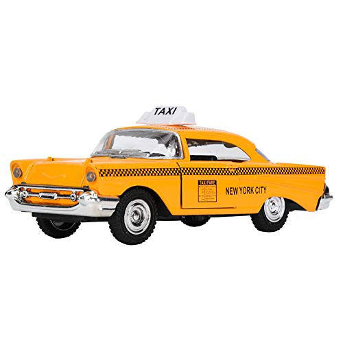 BAFOVY Legierungen Taxi-Simulationsfahrzeug Modell für Möbel Dekoration Sammlung mit Licht, Musik, für an Geburtstagen und Festen (Taxi b) von BAFOVY