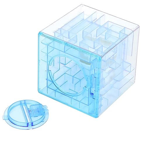 BAFOVY Mini Money Box Maze Saving Box Bildungsspielzeug für Innovative Geld Bank Spaß Puzzlespiel mit Lock Challenge Perfekte für Weihnacht Halloween Geburtstage (Blue) von BAFOVY