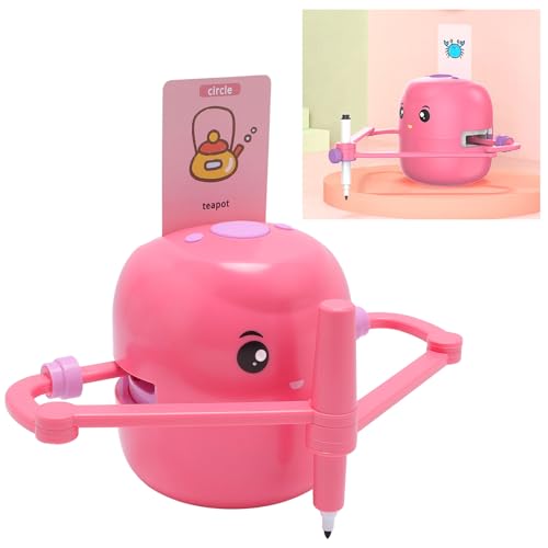 BAFOVY Zeichnungsroboter, Intelligente Zeichenmaschine Automatisches Zeichnen Spielzeug Interactive Educational Art Toy für Kinder ab 5+ mit 100 Zeichenkarten 2 Stifte (Rosenrot) von BAFOVY