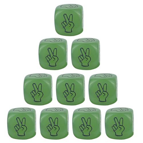 BAHJKASD 10pcs Acryl Party Game Dices Party Brettspiel Dices ENTUTTICMENT Game Props Party Sieve Finger RESIGING Game Dices von BAHJKASD