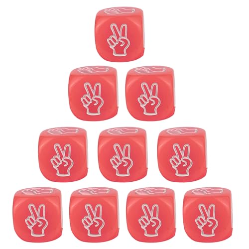 BAHJKASD 10pcs Acryl Party Game Dices Party Brettspiel Dices ENTUTTICMENT Game Props Party Sieve Finger RESIGING Game Dices von BAHJKASD