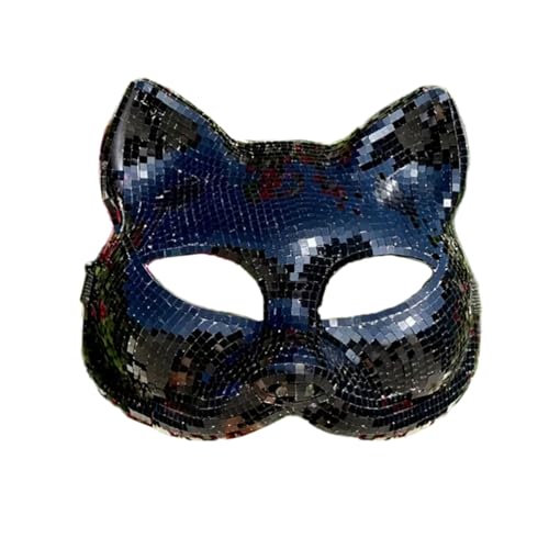 BAHJKASD Auffällige Katzenmaske Stil Glitzernde Party Katzenmaske Atmungsaktive Materialien Maskenanhänger Für Kostümpartys BAHJKASD Auffällige Katzenmaske Stil Glitzernde Party Katzenmaske Atmungsaktive Materialien Maskenanhänger Für Kostümpartys von BAHJKASD