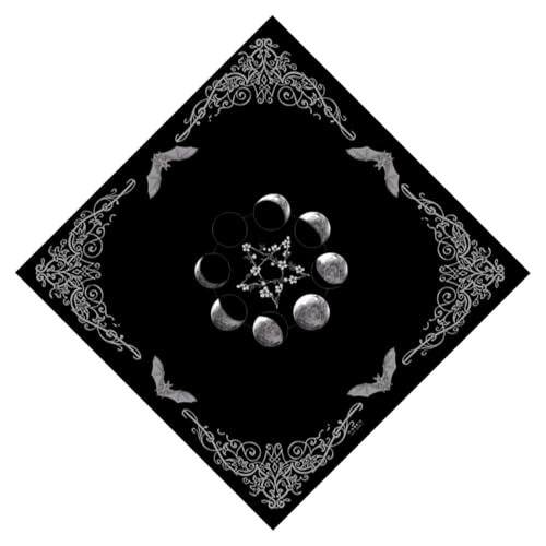 BAHJKASD Divinations Tischdecke Moonphase Star Astrologie Tarotkarte Tischdecke Altars Stoff Göttlichkeit Brettspiel Accessoire von BAHJKASD