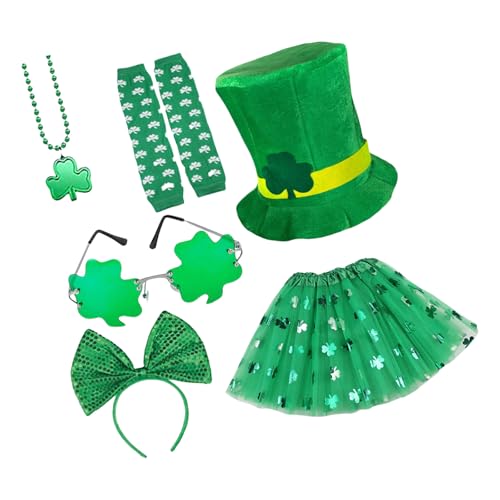 BAHJKASD Festival Day Celebration Kostüm Set Festival Outfit Green Theme Set Für Angenehme Partyerlebnisse von BAHJKASD