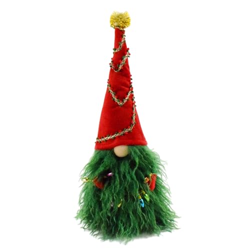 BAHJKASD Grünhaarige Ältere Gnomes Plüschpuppen Mit Kunst Glühbirnen Weihnachts Schwedisch Tomtes Stoffed Orament Feiertagsgeschenk von BAHJKASD