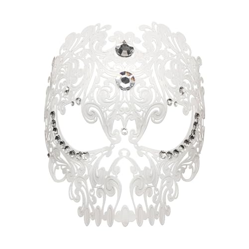 BAHJKASD Komplizierte Volle Gesichtsmetallmaske Funkelnde Gesichtsmaske Metallmaske Mit Diamant Für Die Partyversammlung Verschönert BAHJKASD Komplizierte Volle Gesichtsmetallmaske Funkelnde Gesichtsmaske Metallmaske Mit Diamant Für Die Partyversammlung Verschönert von BAHJKASD