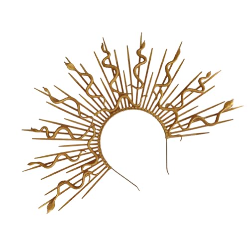 BAHJKASD Medusas Kopfbedeckung Gold Snake Crowns Mythical Kostüm Accessoire Für Trendige Frauen Halloween Partyzubehör BAHJKASD Medusas Kopfbedeckung Gold Snake Crowns Mythical Kostüm Accessoire Für Trendige Frauen Halloween Partyzubehör von BAHJKASD