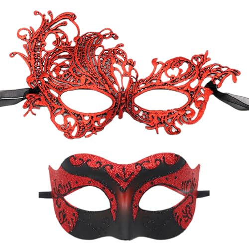 BAHJKASD Pack Von 2 Zarten Und Ihre Maskeraden Maske Charme Paar Maske Accessoires Kostüm Und Halloween Spaß BAHJKASD Pack Von 2 Zarten Und Ihre Maskeraden Maske Charme Paar Maske Accessoires Kostüm Und Halloween Spaß von BAHJKASD