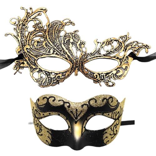 BAHJKASD Pack Von 2 Zarten Und Ihre Maskeraden Maske Charme Paar Maske Accessoires Kostüm Und Halloween Spaß BAHJKASD Pack Von 2 Zarten Und Ihre Maskeraden Maske Charme Paar Maske Accessoires Kostüm Und Halloween Spaß von BAHJKASD