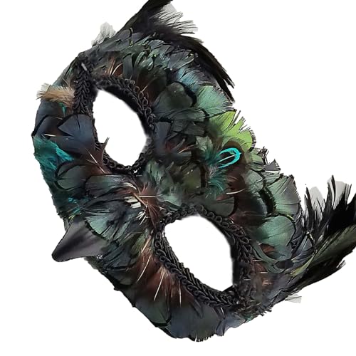 BAHJKASD Pfauenfeder-Maske, Halbgesichtsmaske, Vogelschnabelmaske, Venezianermaske, Halloween-Maske, Unisex, Erwachsene, Kostüm- und Festival-Liebhaber BAHJKASD Pfauenfeder-Maske, Halbgesichtsmaske, Vogelschnabelmaske, Venezianermaske, Halloween-Maske, Unisex, Erwachsene, Kostüm- und Festival-Liebhaber von BAHJKASD