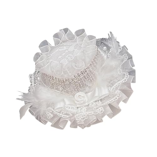 BAHJKASD Praktische Steampunks Lolitas Small Hat Hair Clip Mit Zarten Spitzen Und Blumendekoration Für Cosplay Event BAHJKASD Praktische Steampunks Lolitas Small Hat Hair Clip Mit Zarten Spitzen Und Blumendekoration Für Cosplay Event von BAHJKASD