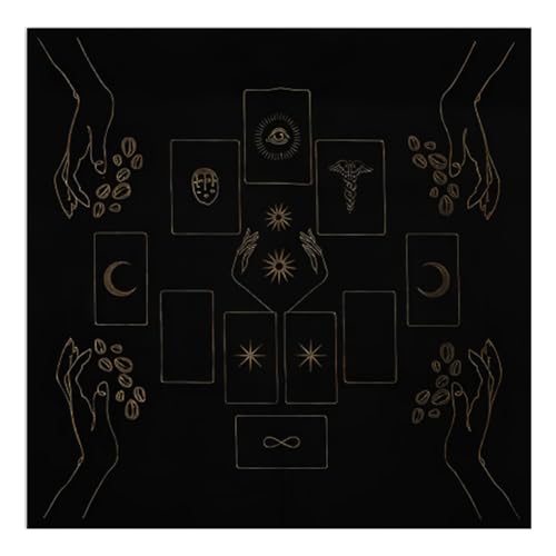 BAHJKASD Tarot Tischdecke Divinations Tabelle Abdeckungen 3 Größe Option ORACLES Brettspiel Matte Square Form Pendel Tischtuch von BAHJKASD
