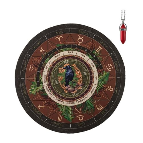 BAHJKASD Wahrsagematte Mit Kristall Wahrsagerei Halskette Gummi Wahrsagematte Für Party Brettspiel Für Tabletop Gaming BAHJKASD Wahrsagematte Mit Kristall Wahrsagerei Halskette Gummi Wahrsagematte Für Party Brettspiel Für Tabletop Gaming von BAHJKASD