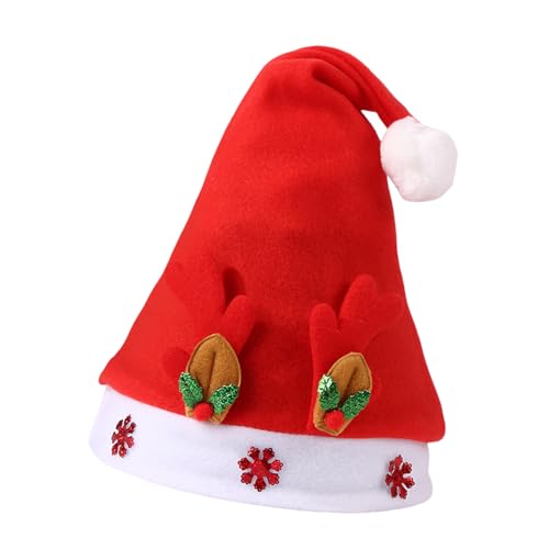 BAHJKASD Weihnachtsaccessoire Für Erwachsene Kopfbedeckung Mit Geweih Und Schneeflocke Weiche Weihnachtsmütze Für Schul Und Firmenveranstaltungen Partyzubehör BAHJKASD Weihnachtsaccessoire Für Erwachsene Kopfbedeckung Mit Geweih Und Schneeflocke Weiche Weihnachtsmütze Für Schul Und Firmenveranstaltungen Partyzubehör von BAHJKASD