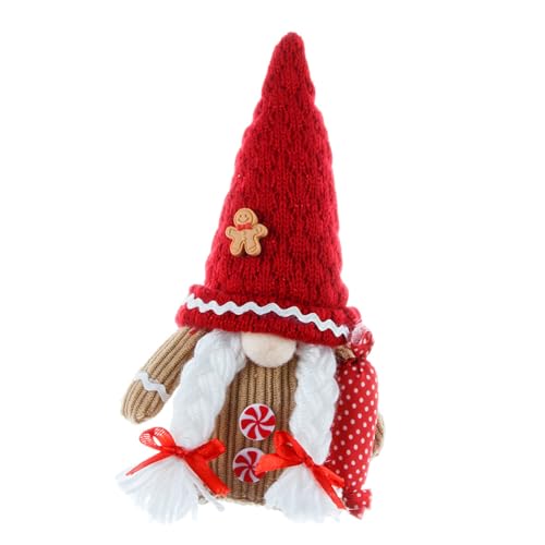 BAHJKASD Weihnachtsgingerbreads Mann Orament Santa Skandinavische Elfen Plüschpuppen Für Urlaubstisch Und Regaldekoration von BAHJKASD