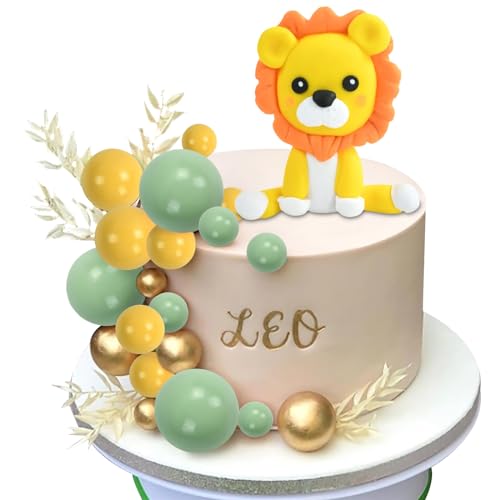 Kuchen Dekoration, 15 Stück Tortendeko Kugeln, Dschungel Ball Cake Topper, Kuchendeko Tiere, Tortendekoration für Geburtstagsfeier, Babyparty (B) von BAIDZFU