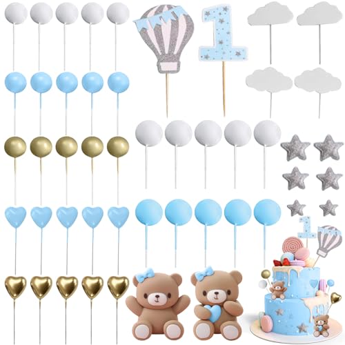 49 stück Blau Tortendeko Set, Birthday Tortendeko Geeignet für Jungen, 1 Geburtstag Junge, Taufe Tortendeko, Tortendeko Kugeln, Tortendeko Baby für Hochzeit, Baby Shower und Geburtstag Party 49 stück Blau Tortendeko Set, Birthday Tortendeko Geeignet für Jungen, 1 Geburtstag Junge, Taufe Tortendeko, Tortendeko Kugeln, Tortendeko Baby für Hochzeit, Baby Shower und Geburtstag Party von BAIFULAI