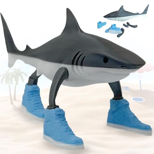 BAISHUWU 3D Tralalero Figure, Hai in Sneakers Figures, Shark In Sneakers Figure, Tung Tung Tung Sahur Figure, Tralalero Tralala Figure, Brainrot Meme Shark Figures, for Collection and Decoration von BAISHUWU