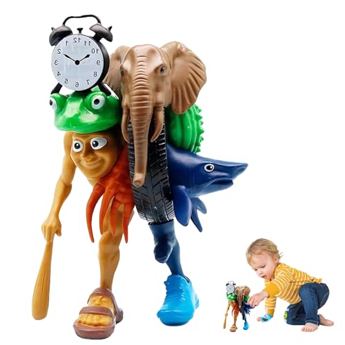 BAISHUWU Brainrot Figures, Brainrot Figuren Set, brainrot Figuren Dekoration, 3D Tralalero Figure, 3D Gedrucktes brainrot figu-Ren Set, Tung Tung Tung Sahur, für Schreibtisch Dekoration Geeignet von BAISHUWU