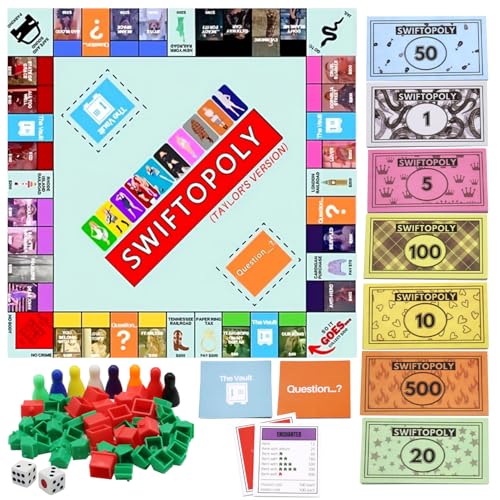 BAISHUWU TS Brettspiel, TS Board Game, Couple Adult TS Board Game, Couple TS Board Game, TS Adultopoly Couple Board Game, Taylor Swift Merch Brettspiel, für Geburtstage, Junggesellenabschiede BAISHUWU TS Brettspiel, TS Board Game, Couple Adult TS Board Game, Couple TS Board Game, TS Adultopoly Couple Board Game, Taylor Swift Merch Brettspiel, für Geburtstage, Junggesellenabschiede von BAISHUWU