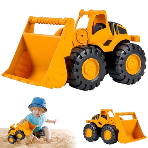 Sandspielzeug Bagger Sandkasten, Bulldozer Sandspielzeug Auto, Spielzeug Baufahrzeuge, Robuster Schaufellader, Planierraupe Sand-spielzeug Auto, für Sandkasten, Kinderzimmer, Kinder Ab 3+ Jahr (B) von BAISHUWU