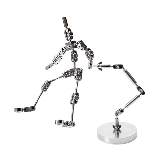 BAIYITONGDA Anker-Rigging-System für Stop-Motion-Animationen, fertiges artikuliertes humanoides Skelett für Stop-Motion-Projekte, mit Edelstahl-Rig-Arm,12CM von BAIYITONGDA